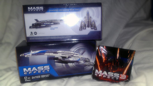 You could win one of two Mass Effect Alliance Normandy SR2 Replica Ships You could win one of two Mass Effect Alliance Normandy SR2 Replica Ships