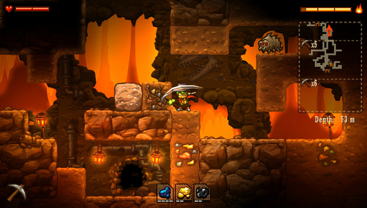 The ability to create one's own path is the highlight of SteamWorld Dig